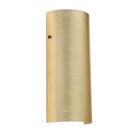 Besa Lighting Torre 14 Wall Sconce, Gold Foil, Bronze Cap Finish, 1x8W LED 8192GF-LED-BR